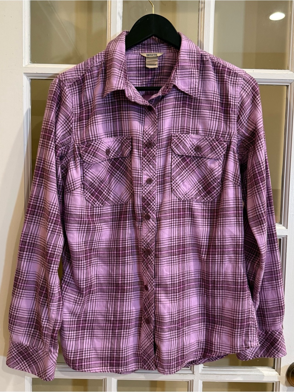 Duluth Trading Crosscut Wicking Flannel Shirt Women's Size Medium